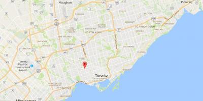 Zemljevid Wallace Emerson okrožno Torontu