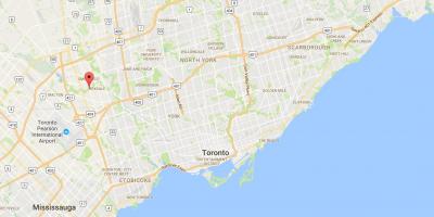 Zemljevid Zahodno Humber-Clairville okrožno Torontu