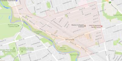 Zemljevid Weston sosedske Torontu