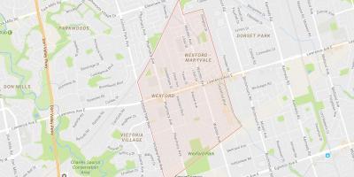 Zemljevid Wexford sosedske Torontu