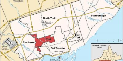 Zemljevid York v Torontu