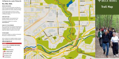 Zemljevid Zimzelena Opekarni v Torontu pot